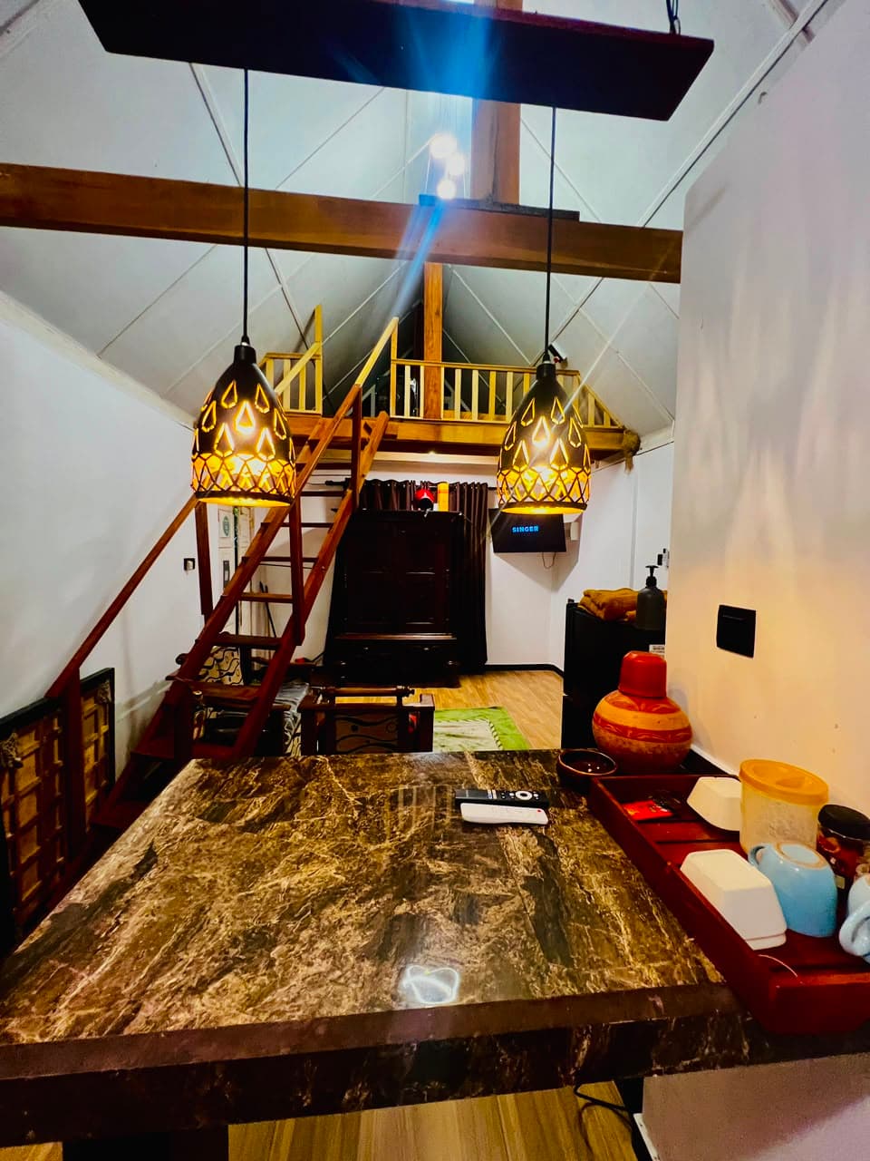 Kitchen Counter & Loft Stairs