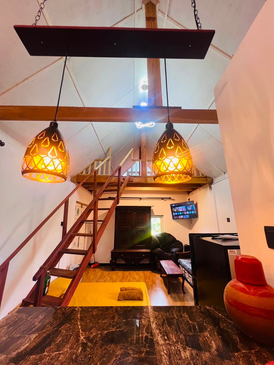 Living Lounge with Warm Lamps
